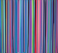 Striped Acrylic Ahava Sculpture Celebration Art