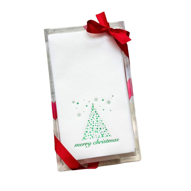 Christmas Acrylic Hand Towel Napkin Hostess Set