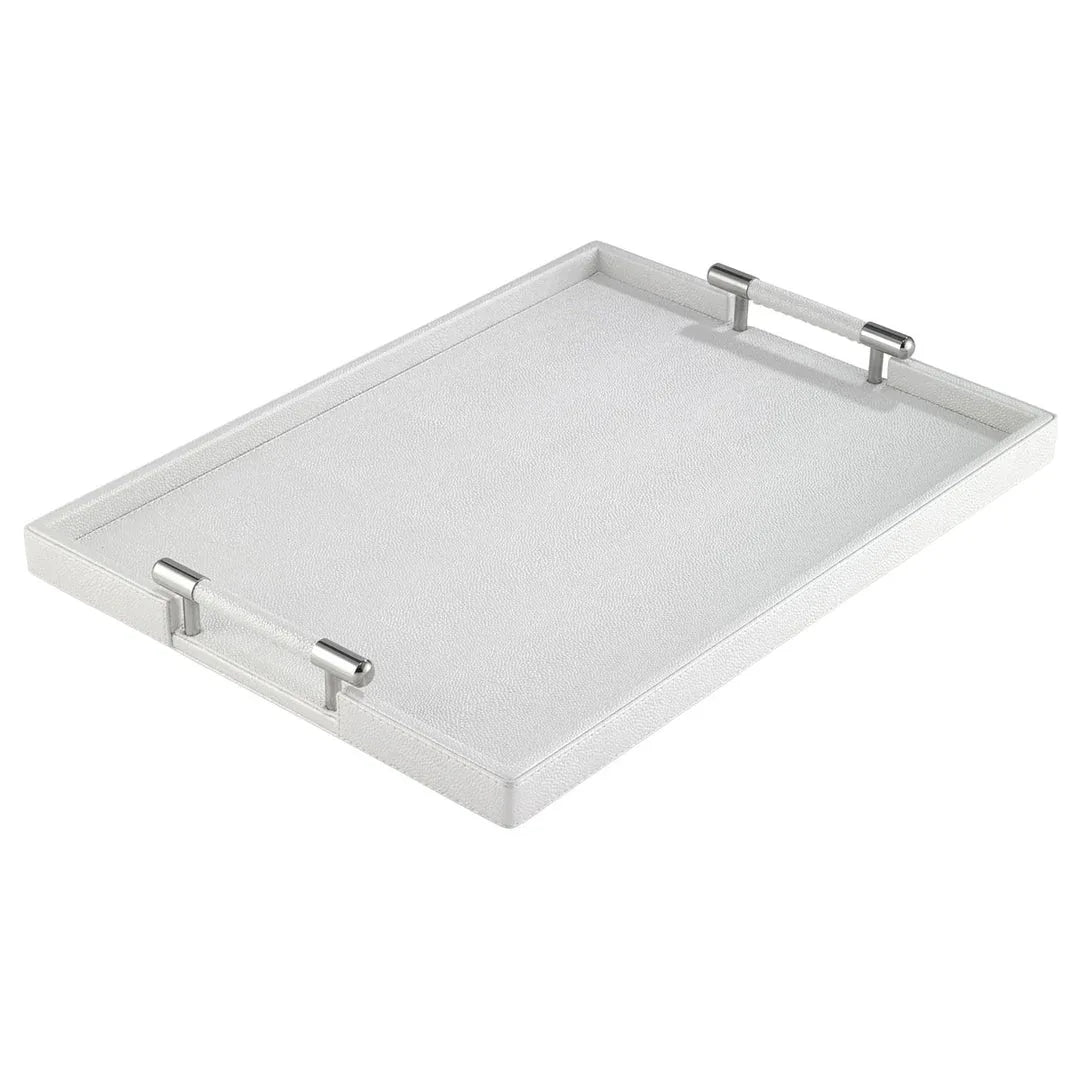 Stingray Rectangle Tray With Handles Oyster Serving Tray