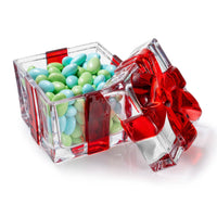 Red Gift Wrapped Crystal Keepsake Box