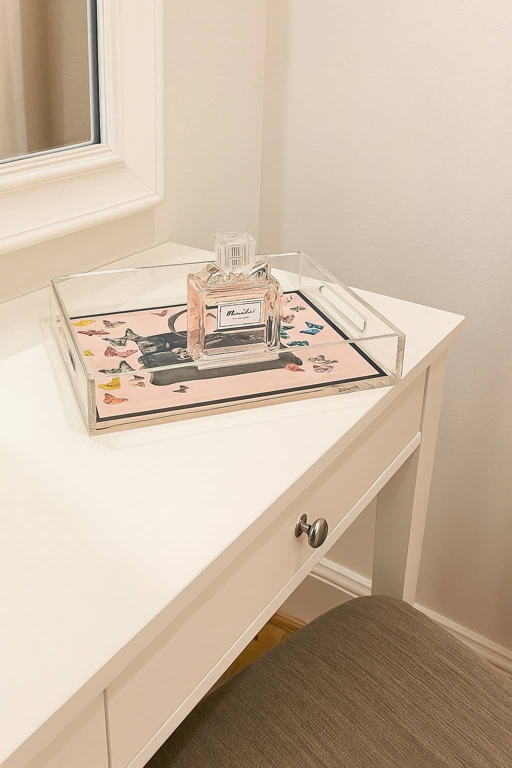 Black Handbag Print, Acrylic Display Tray