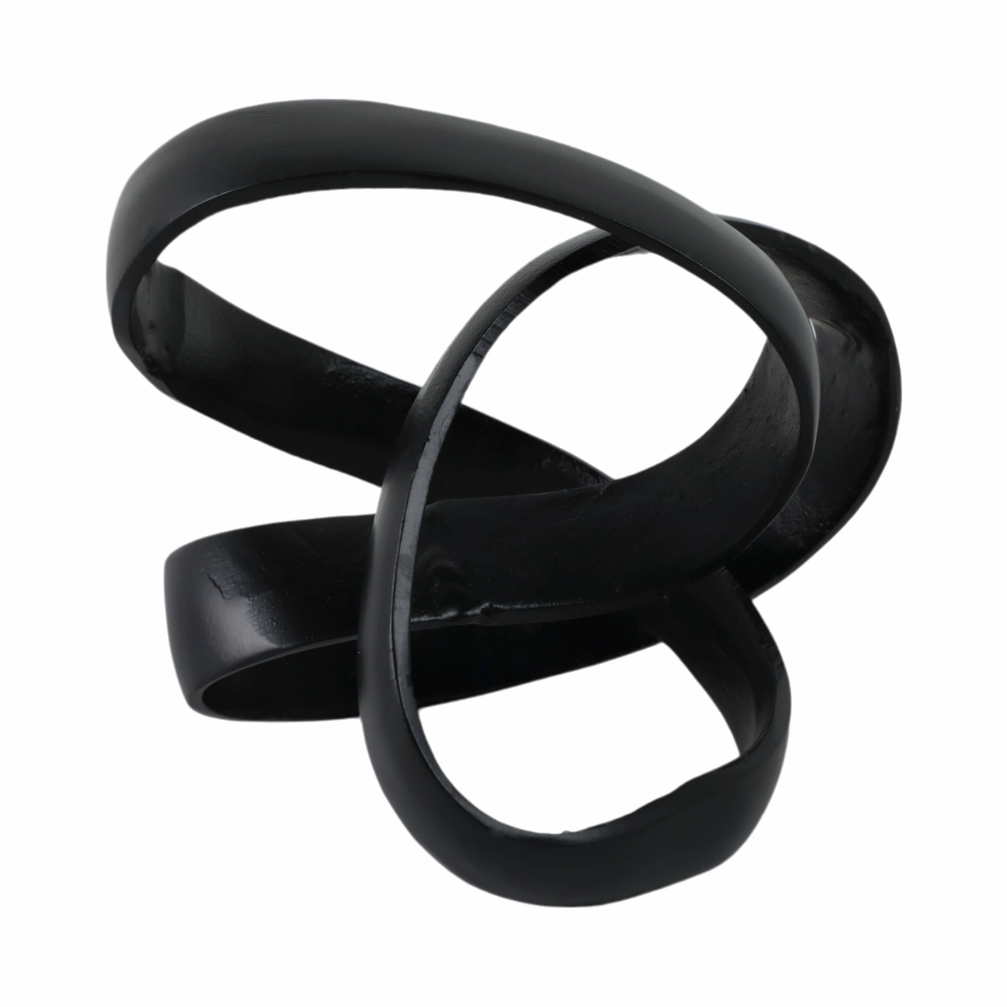 Abstract Interwoven Decorative Object - Black