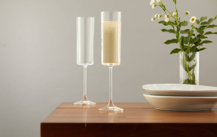 Claire Crystal Champagne Glasses S/2 Drinkware