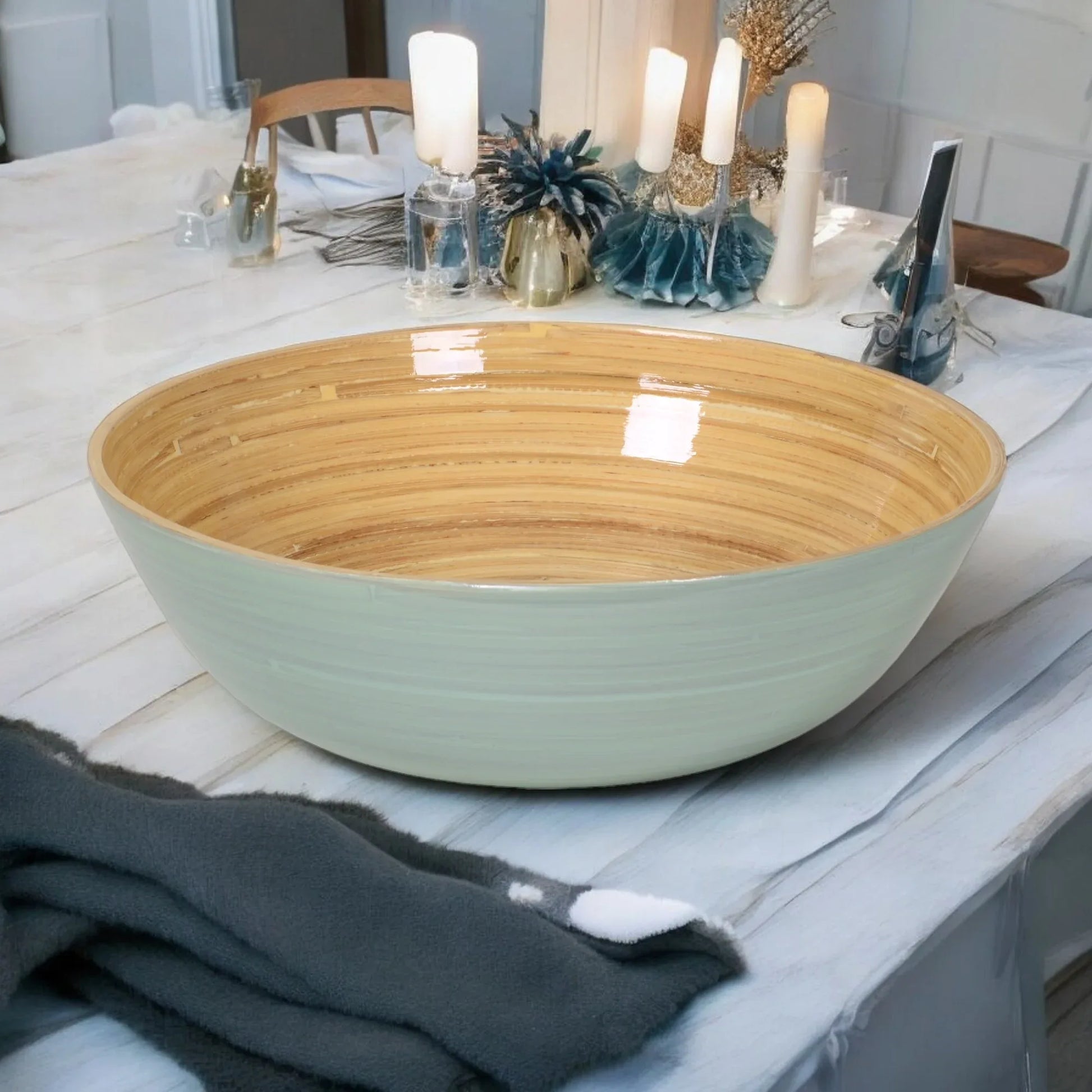 Bamboo Bowl & Server Set Serveware