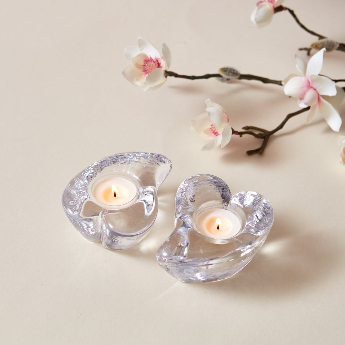 Twist Heart Tealight Set Of 2