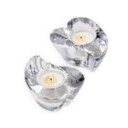 Twist Heart Tealight Set Of 2 Votives, Hurricanes & Candleholders