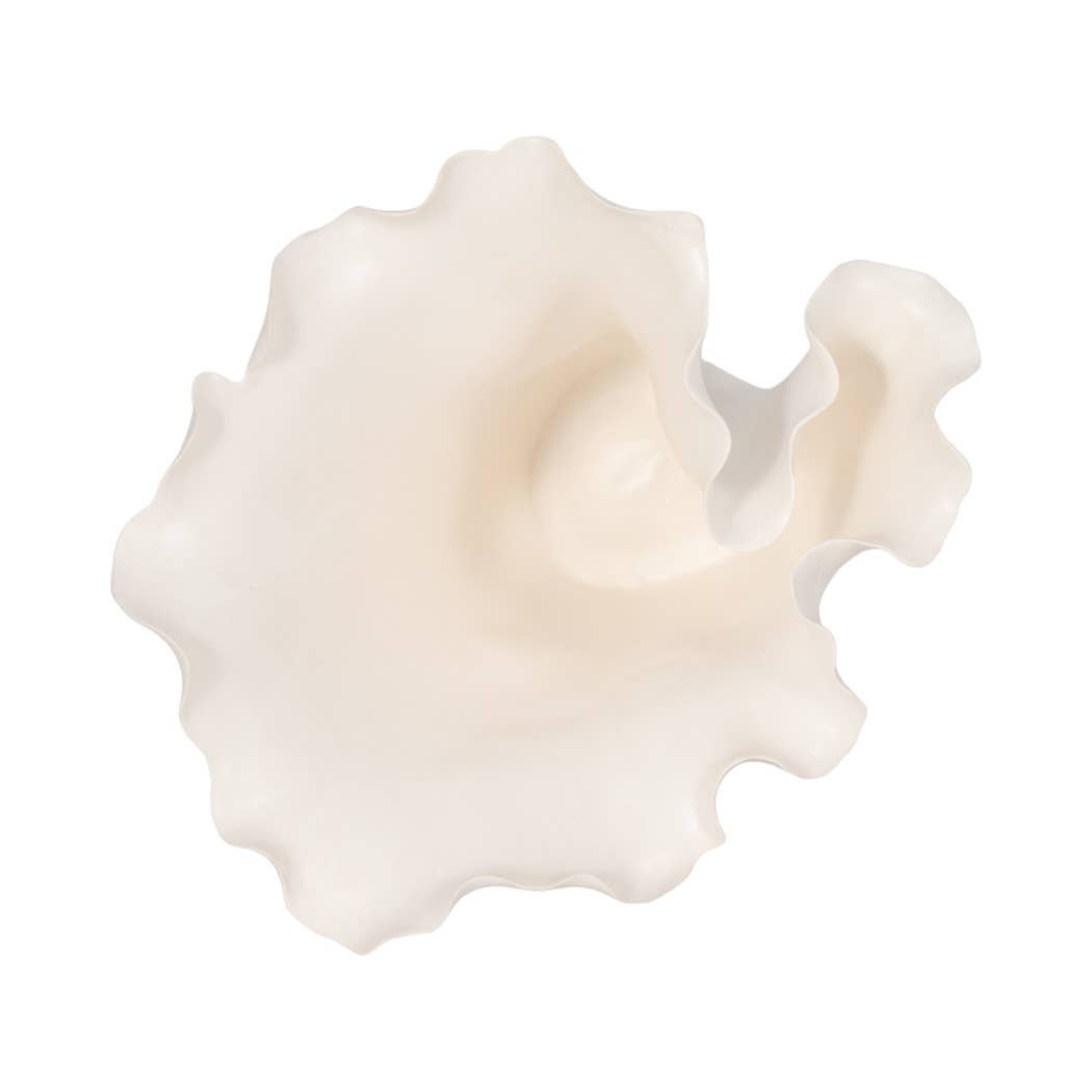 Ruffled Edge Ceramic Vase