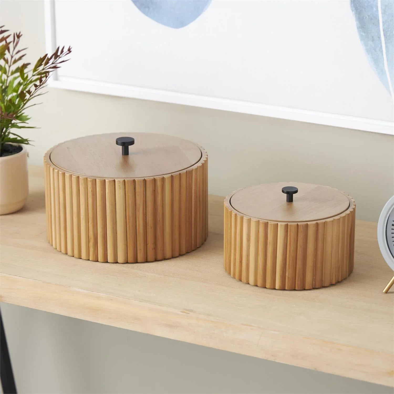 Wooden Handmade Slatted Decorative Box Decorative Boxes