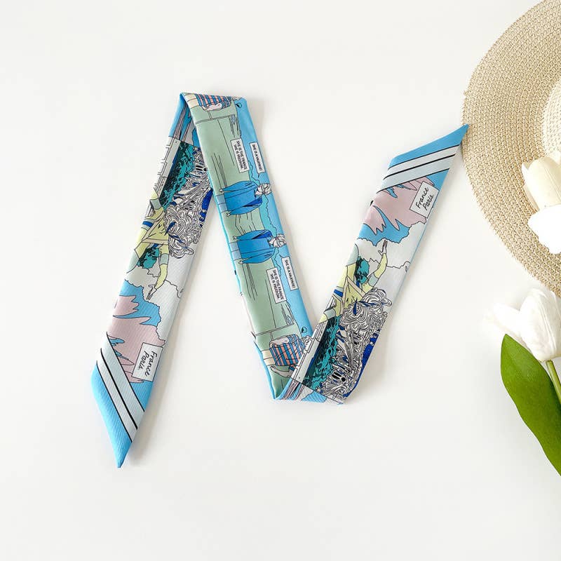 Versatile Printed Scarf Headband Fashion Accessory