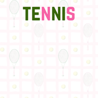 Notepad in Acrylic Holder, Tennis