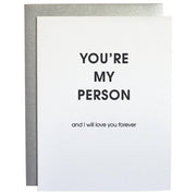You're My Person And I Will Love You Forever - Love | Anniversary| Valentine Card Greeting Cards