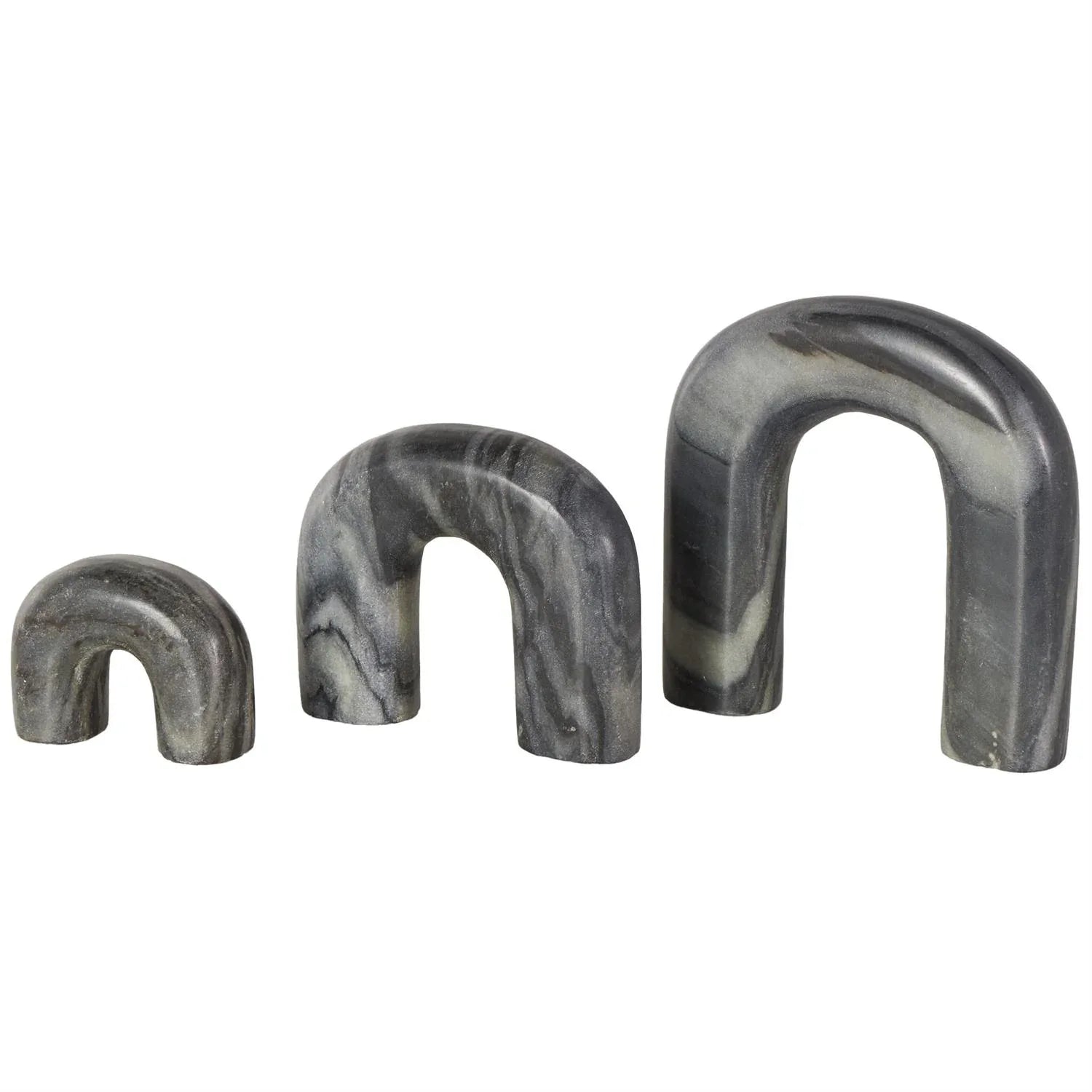 Black Marble Arch Sculpture Set Sculpures