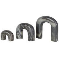 Black Marble Arch Sculpture Set