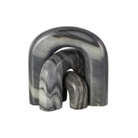 Black Marble Arch Sculpture Set