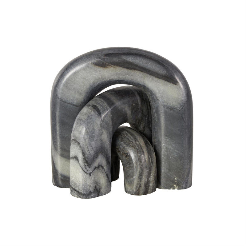 Black Marble Arch Sculpture Set