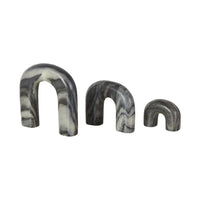 Black Marble Arch Sculpture Set