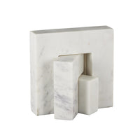 White Marble Square Arch Sculpture Set