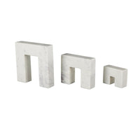 White Marble Square Arch Sculpture Set