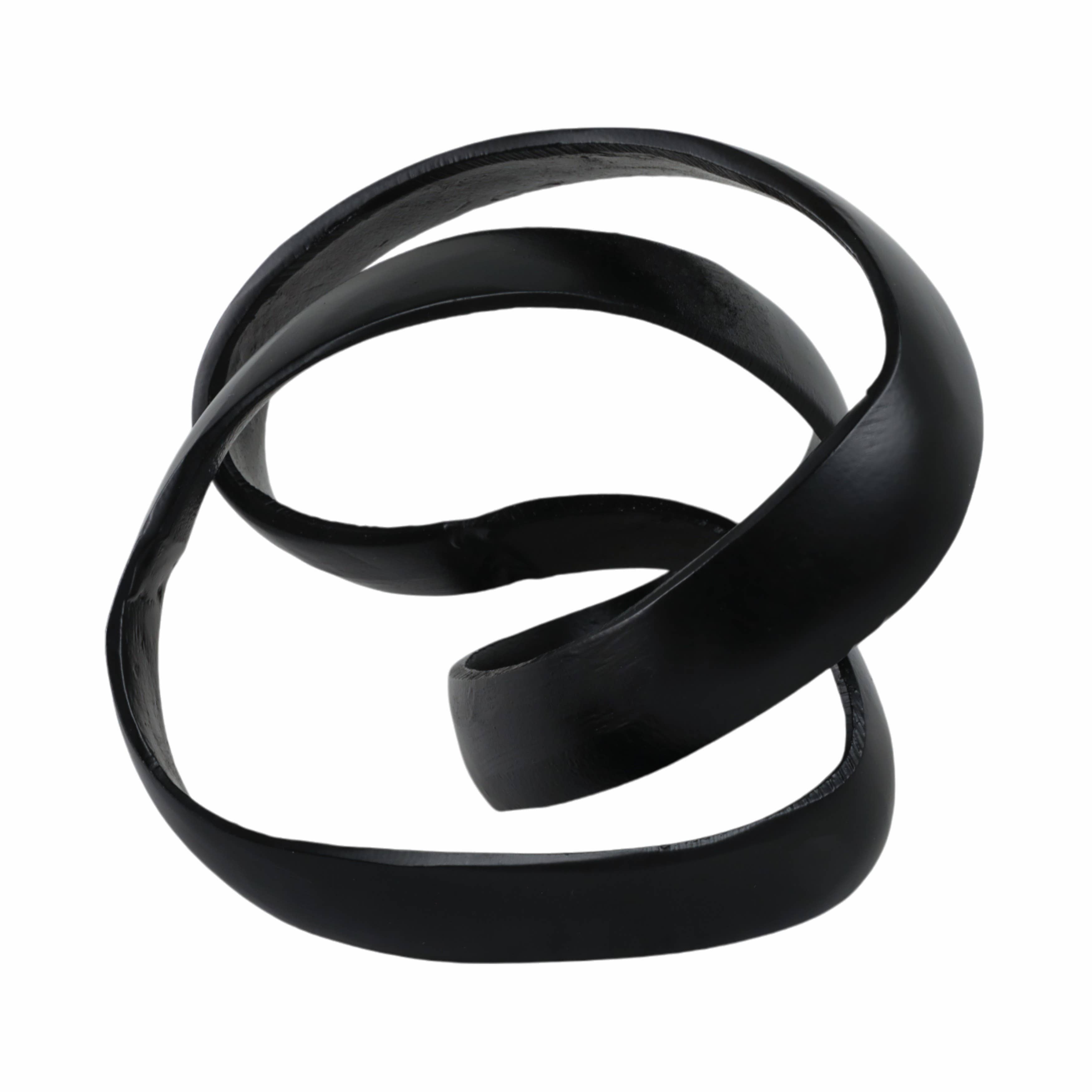 Abstract Interwoven Decorative Object - Black