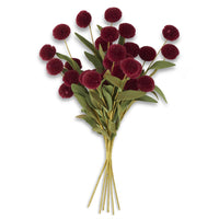 13" Pompom Pick w/Green Eva Leaves Bundle