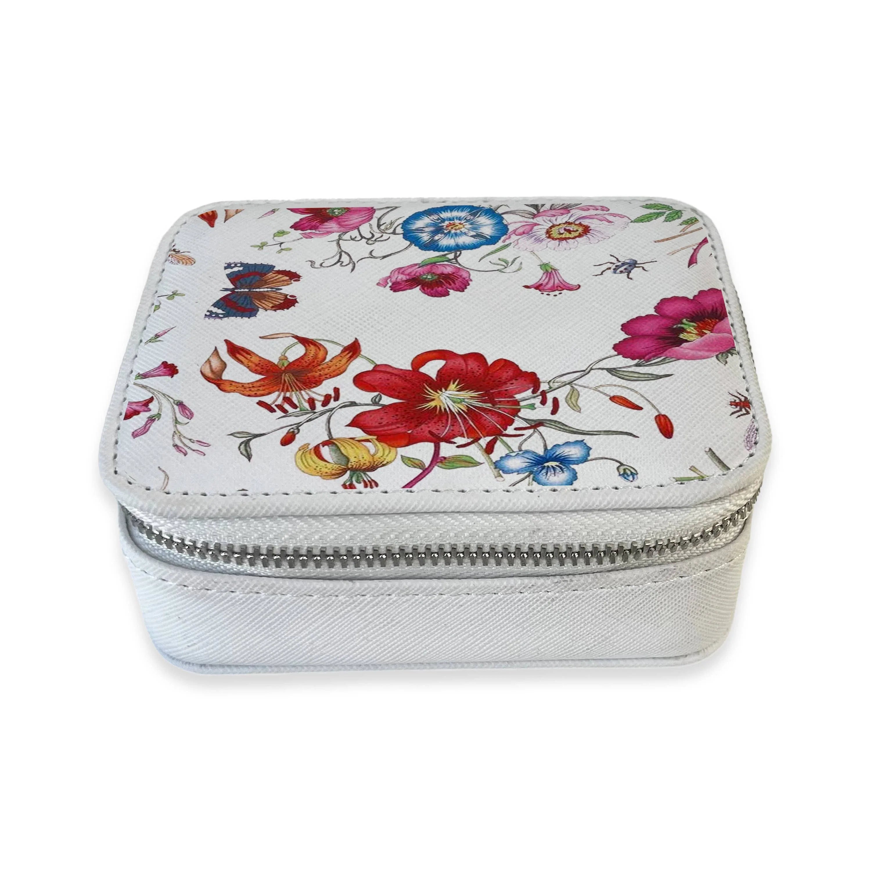 Travel Pill Box - Red Floral Accessories