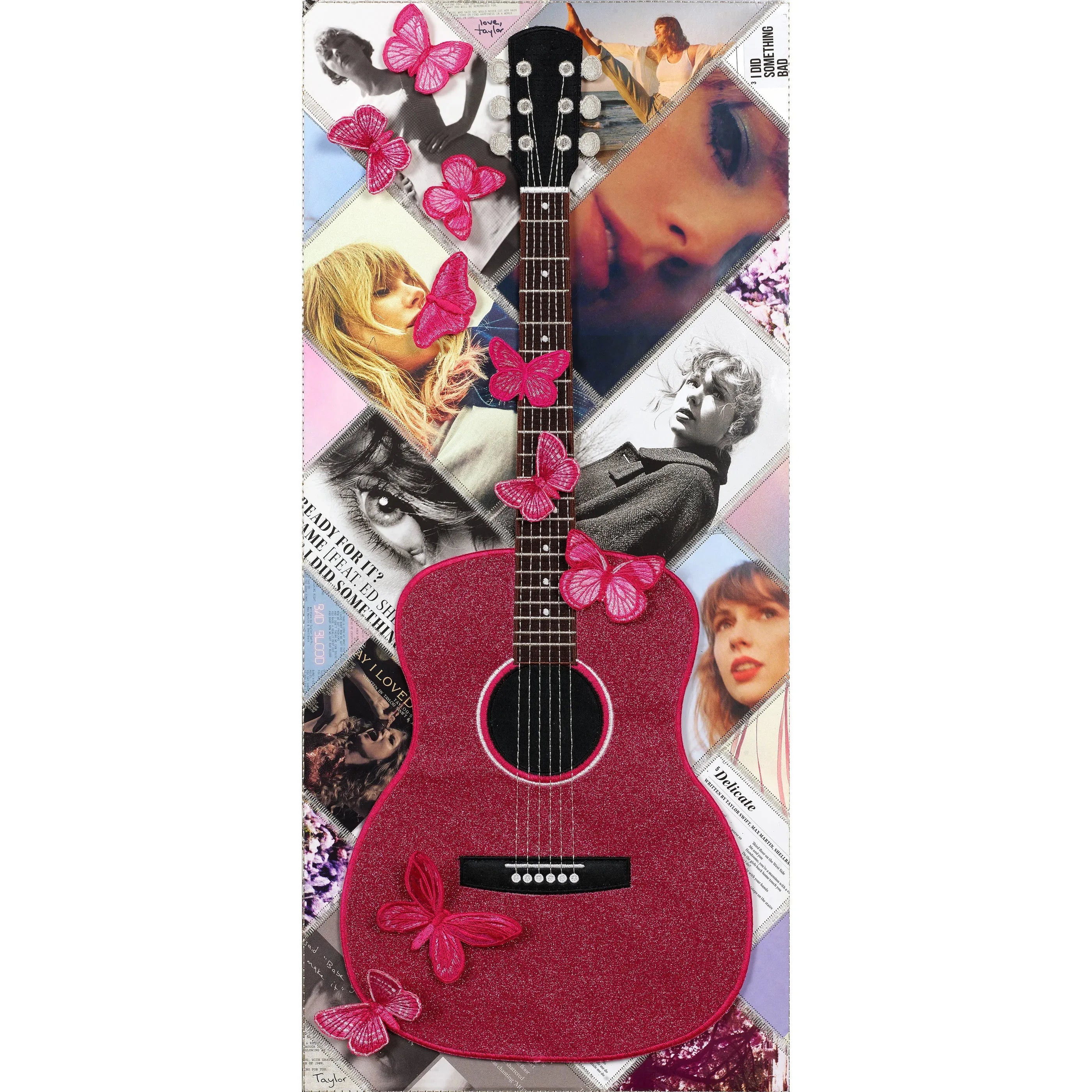 Taylor Swift Acoustic Glitter 12x5 TS Guitar Petite 5x12 Art