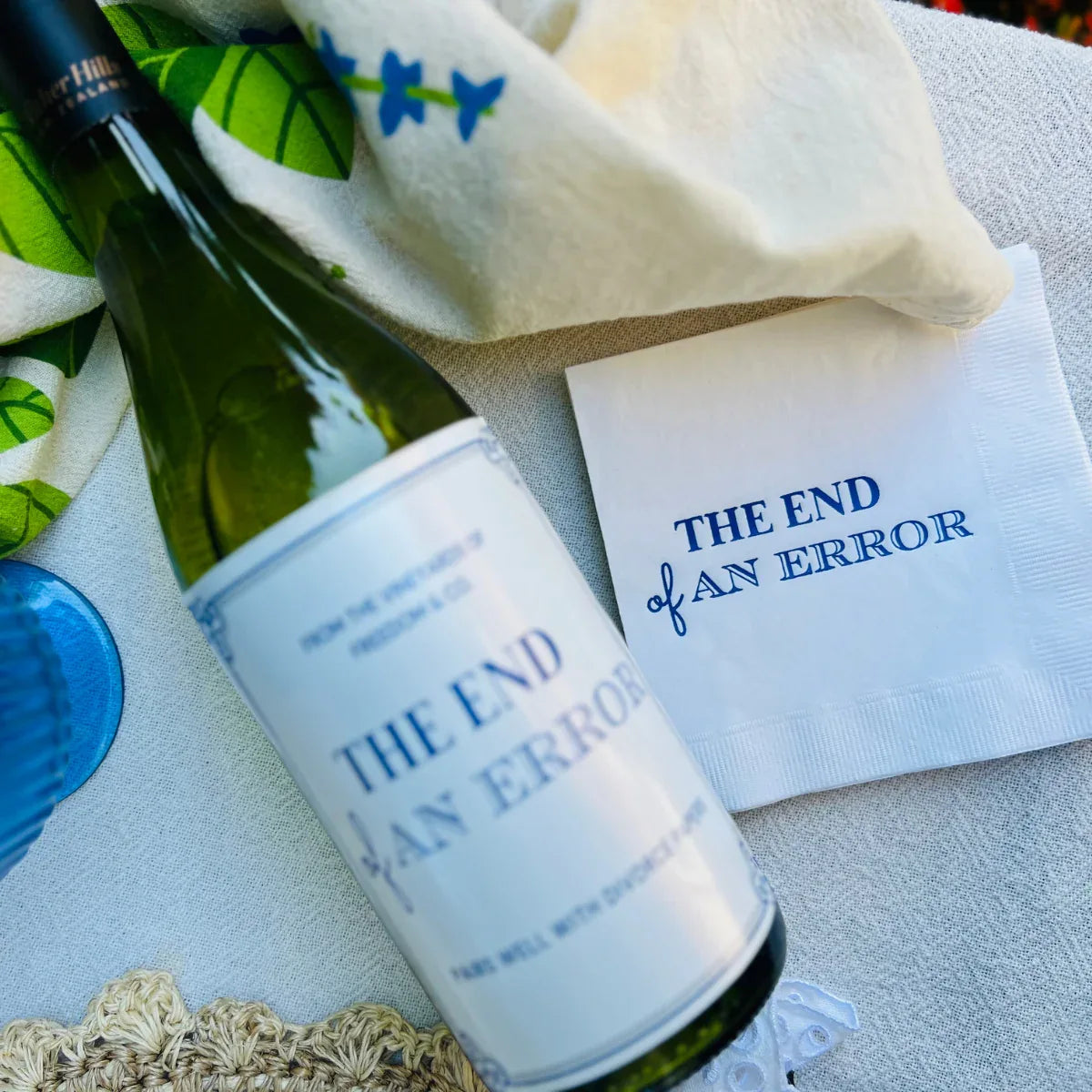 The End Of An Error Divorce Cocktail Paper Napkins Cocktail Napkins