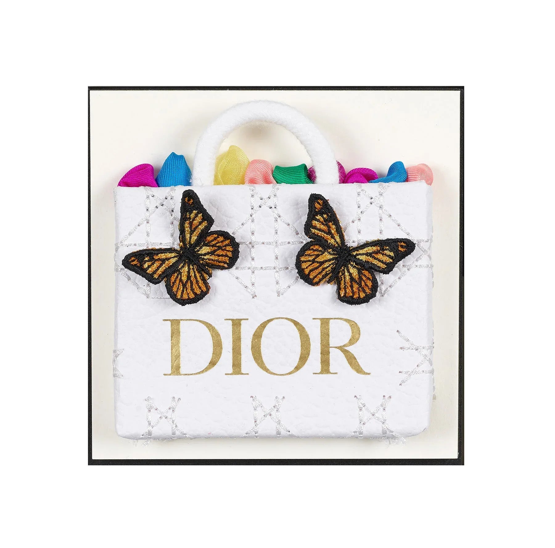 Petite Bag 5x5 DIOR White Art