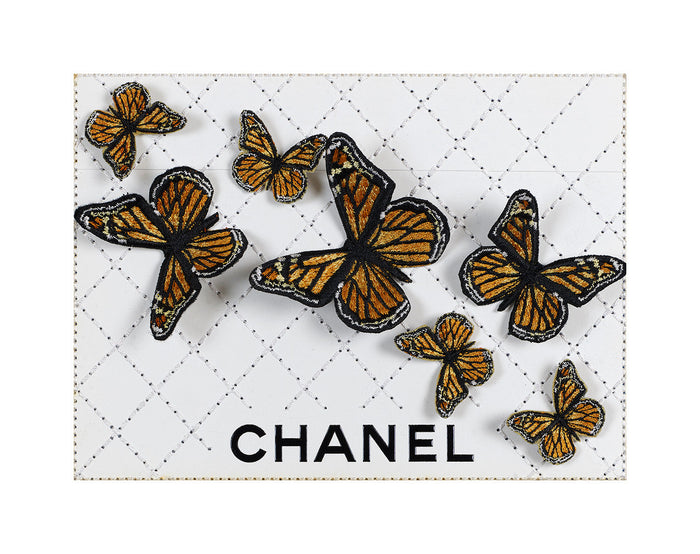 Butterfly Swarm CHANEL 8”x6”