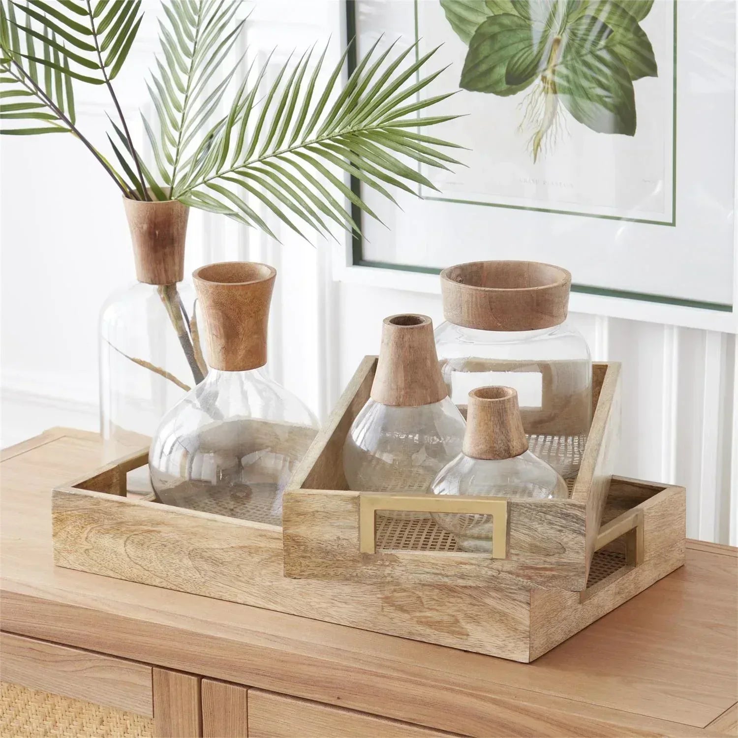 32 Inch 5 Stem Palm Branch Decor