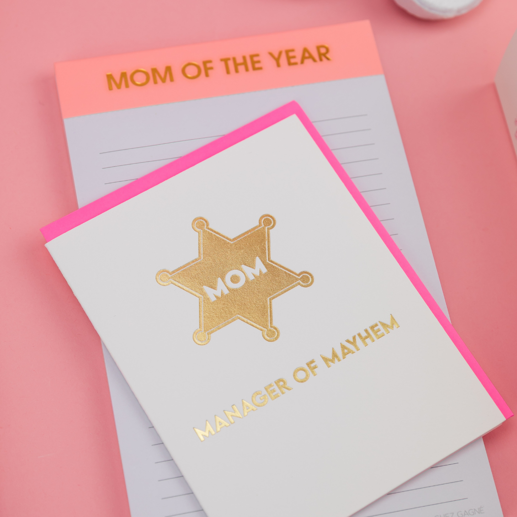 Mom Of The Year Lined Notepad - Coral - Mother's Day Gift