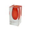 Lucite Vase 5" Orange Decor
