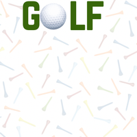 Notepad in Acrylic Holder, Golf