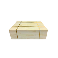 Vertic Bone Box With Gold Accent Lines