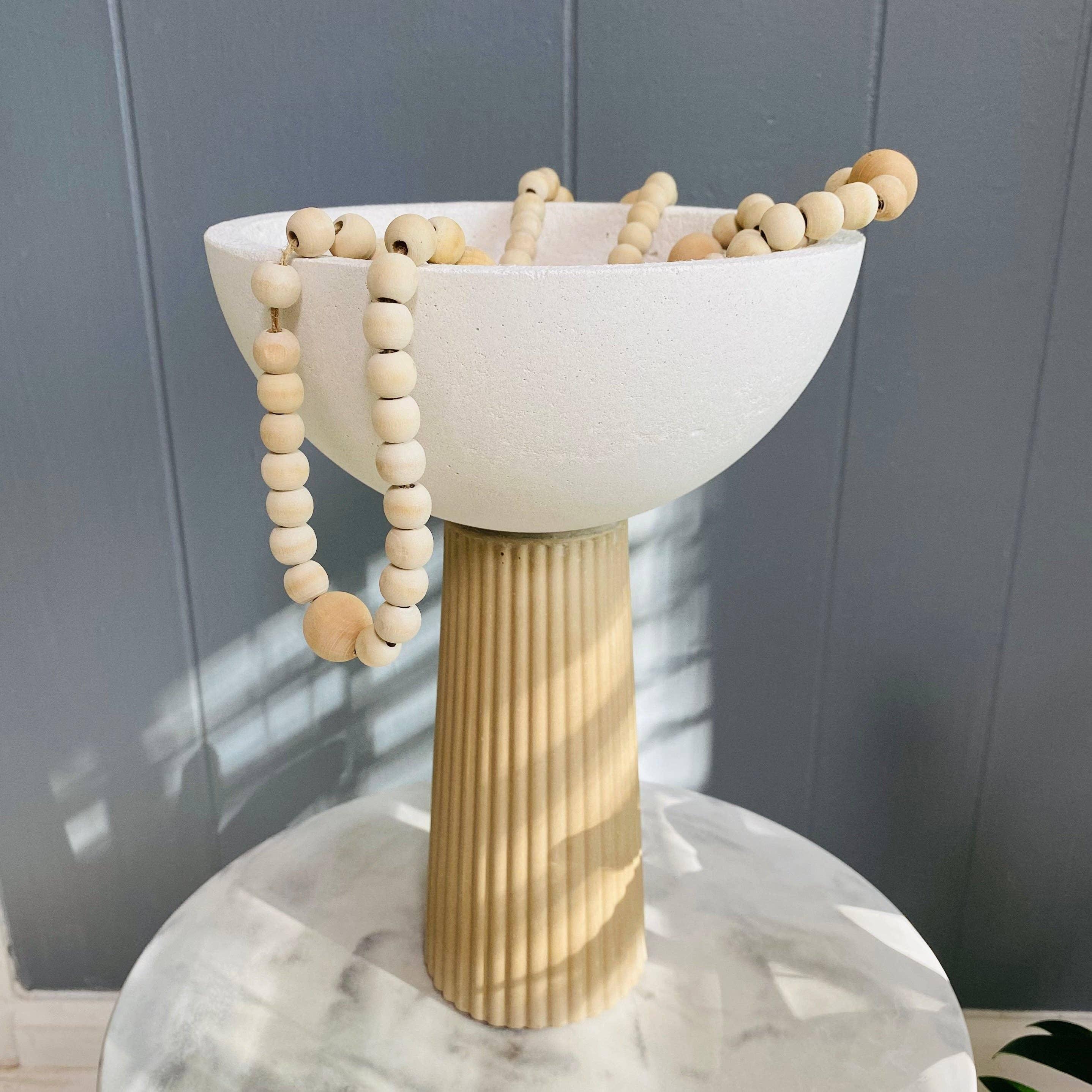 Leo Concrete Pedestal Bowl Decorative Bowls