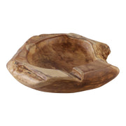 Teak Natural Wood Low Bowl