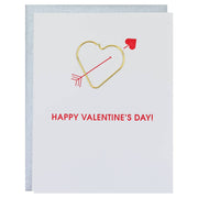 Happy Valentine's Day - Love - Heart Paperclip Card Greeting Cards