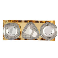 Auburn Gold Serving Tray & Appetizer Bowls