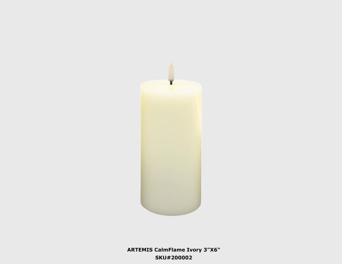 3x6 Flameless Candle LED Pillar