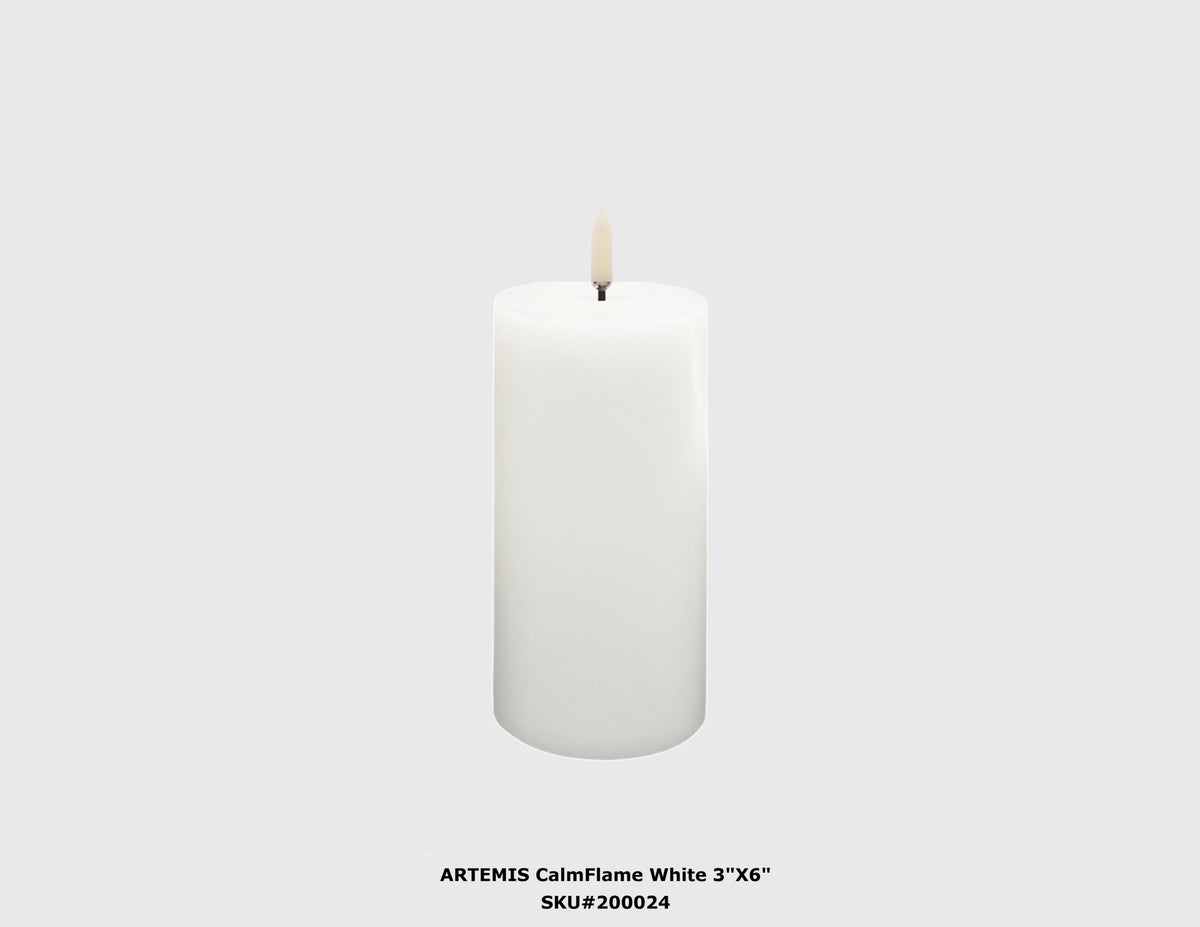 3x6 Flameless Candle LED Pillar