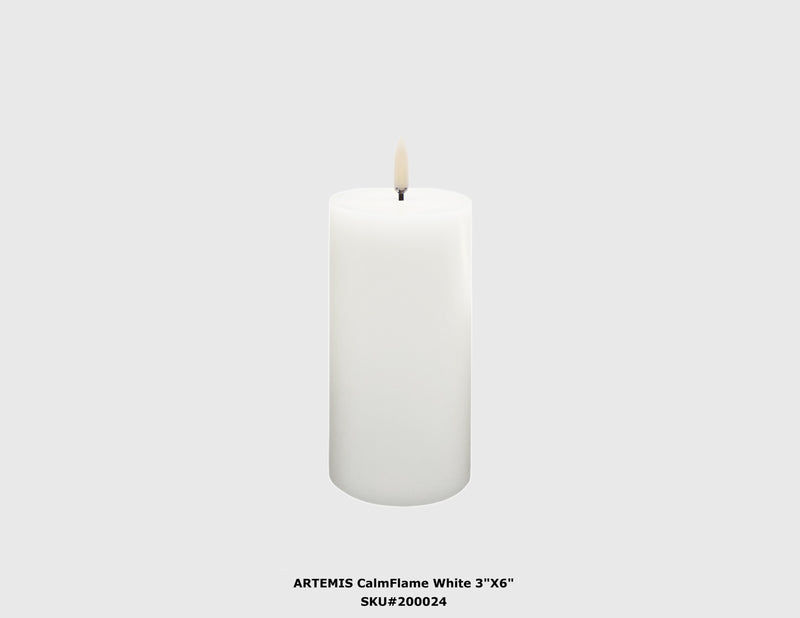 3x6 Flameless Candle LED Pillar