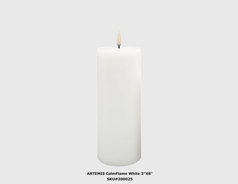 3x8 Flameless Candle LED Pillar