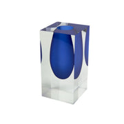 Lucite Vase 5" Blue Decor