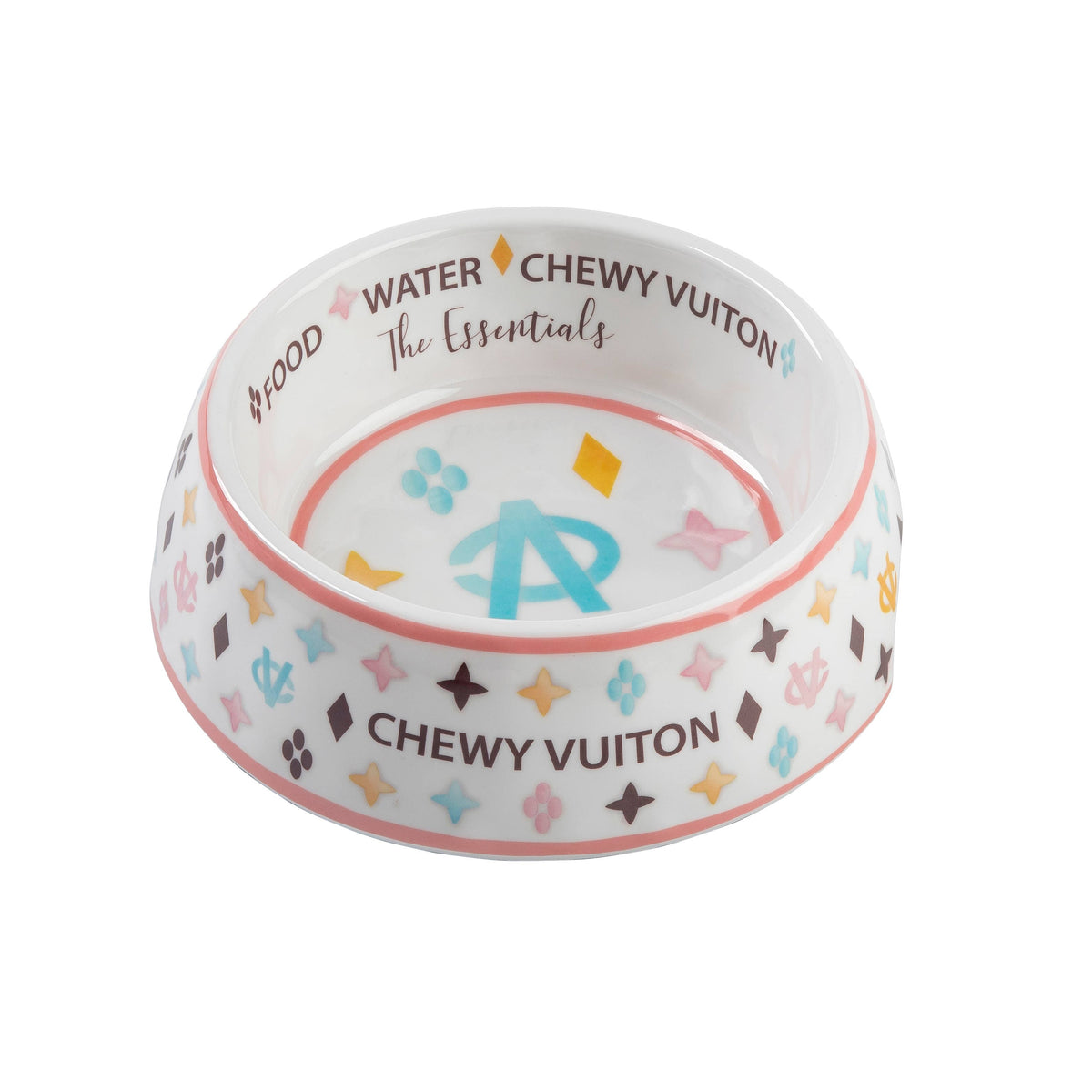 Chewy Vuiton Dog Bowl