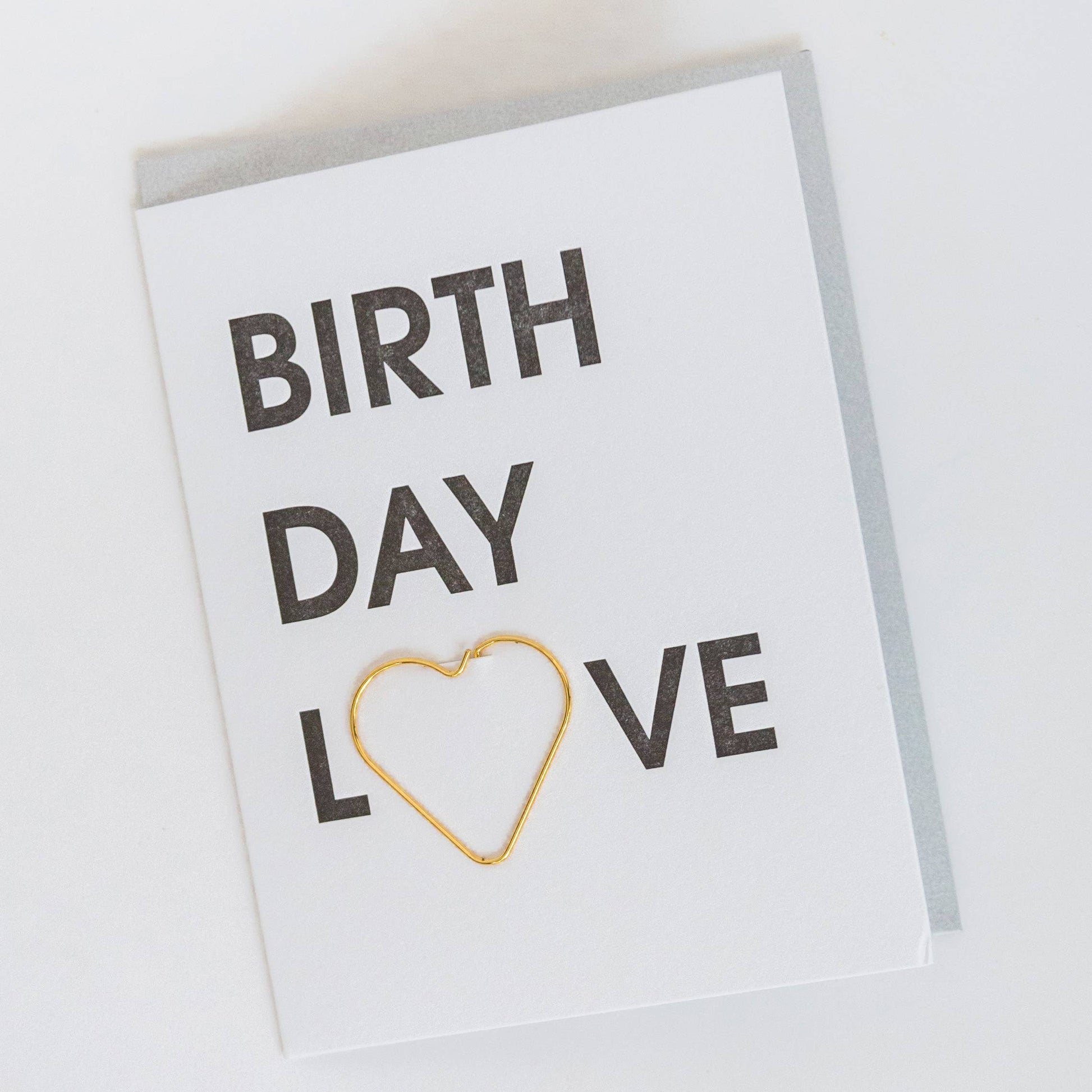 Birthday Love - Sentimental Birthday - Heart Paperclip Card Greeting Cards