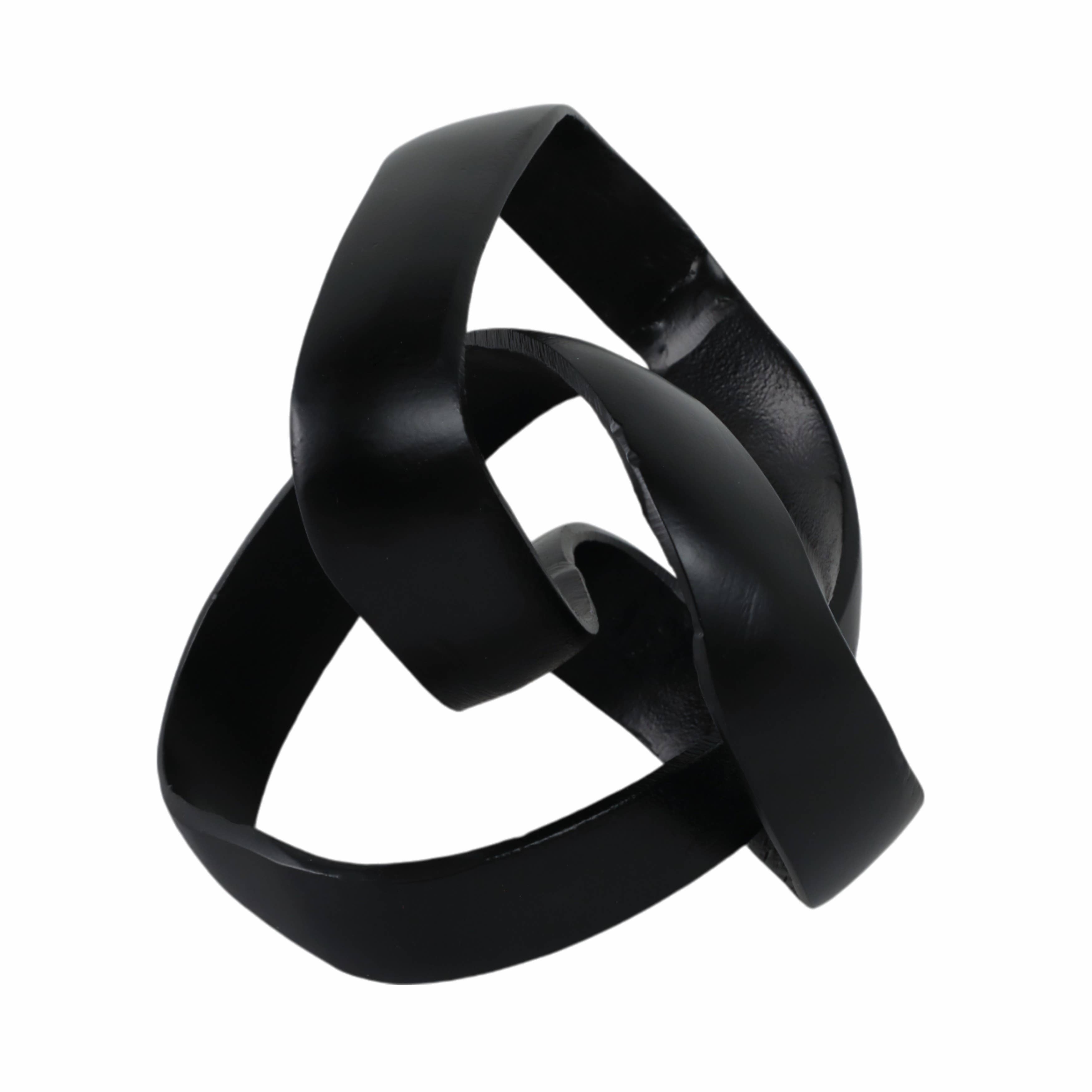 Abstract Interwoven Decorative Object - Black
