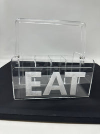 Acrylic "Eat" Napkin Holder