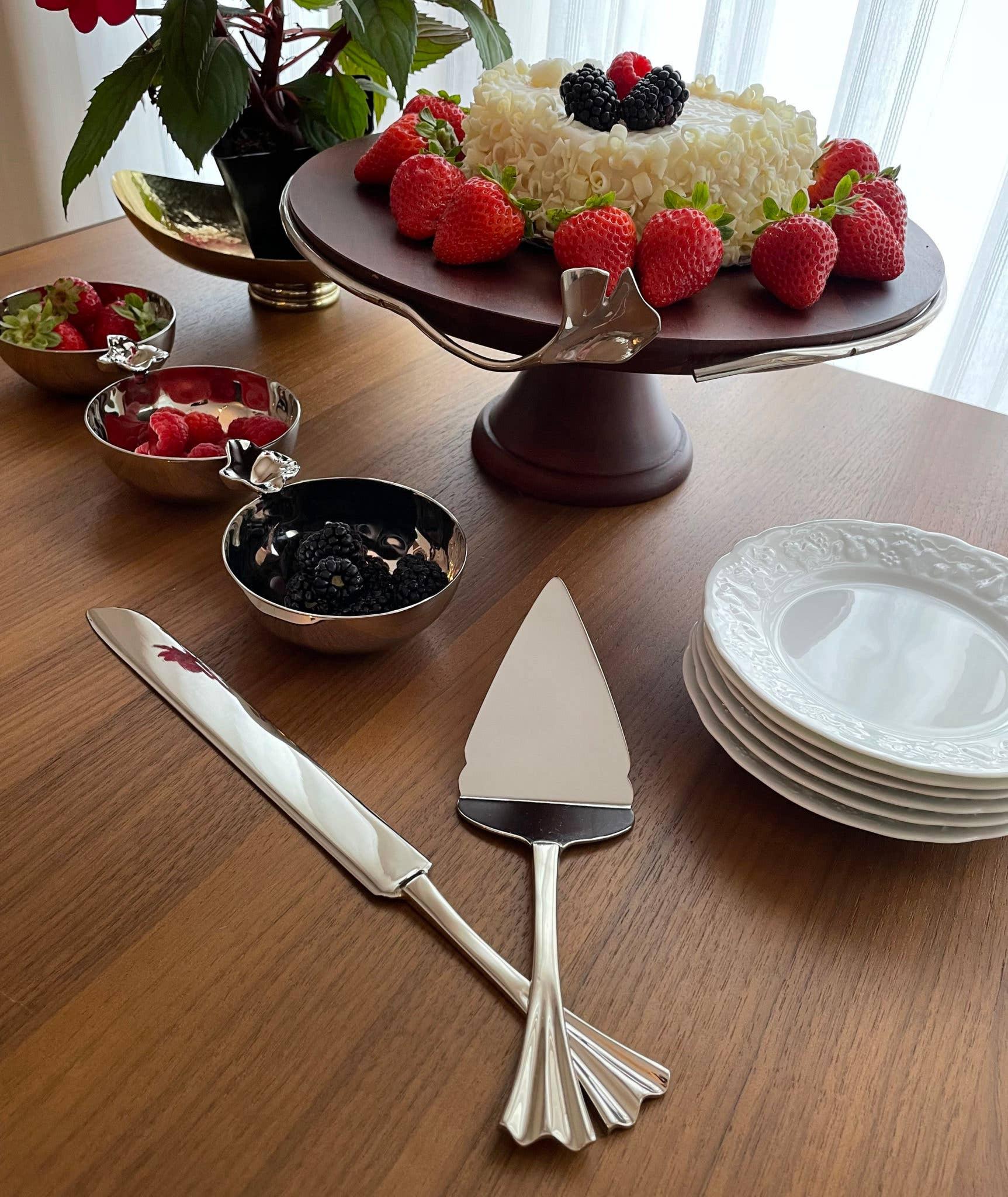Ginkgo Cake Knife and Server Serving Utensils
