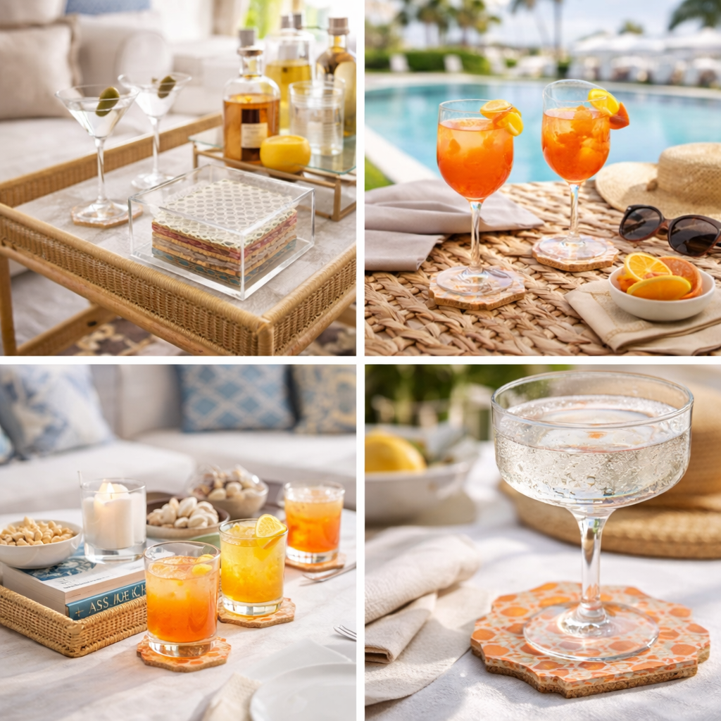 Rattan Coaster Set S/4