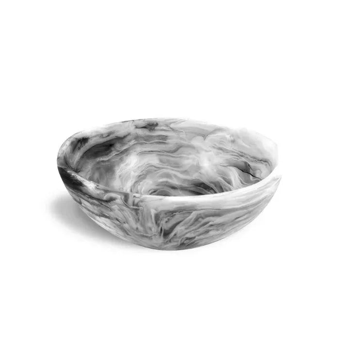 Wave Bowl Black Swirl Serveware